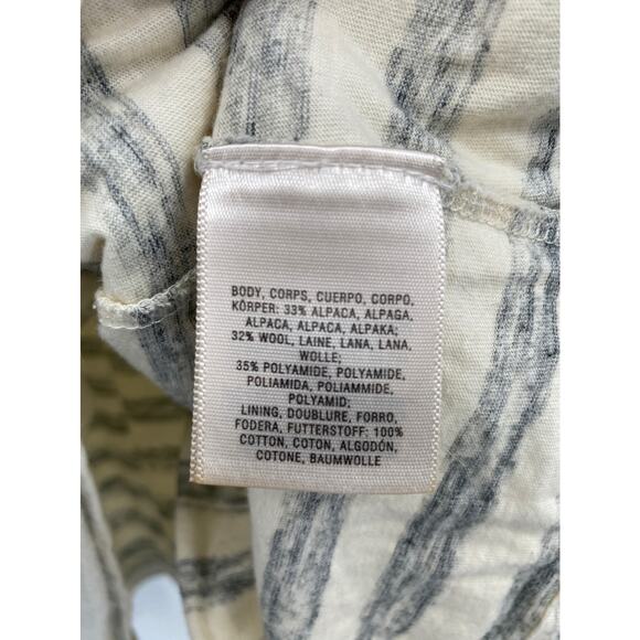 Moth Cowl Neck Pullover Gray Stripe Sheer Sleeve Sweater Size Medium - Picture 5 of 10